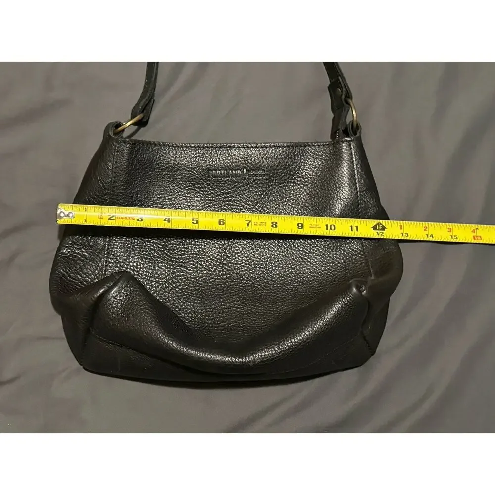 $260 Black Portland Leather Pebble Leather Handbag EUC